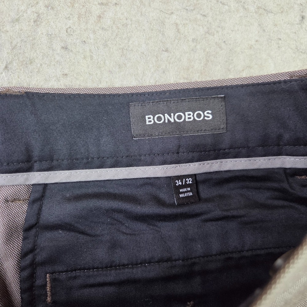 Bonobos Pants Mens 34x32 Gray Chino Thursday Flat Stretch Cotton Weekday Warrior - Picture 4 of 13